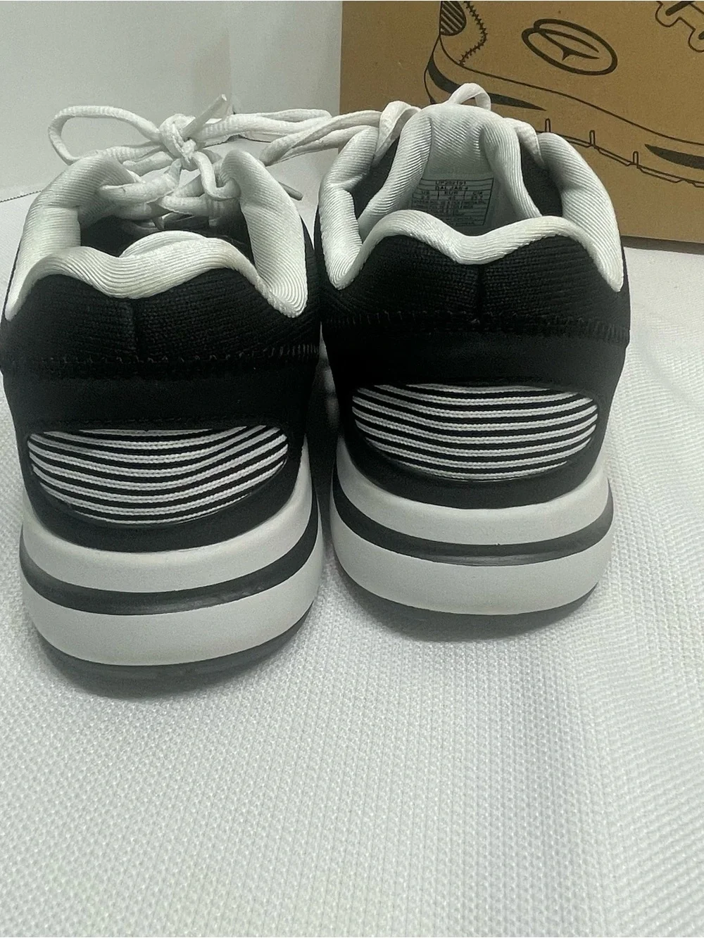 Women’s Black White Lace-Up Open-Toe Sneaker. Size 9.5. New in box. MSRP $90.